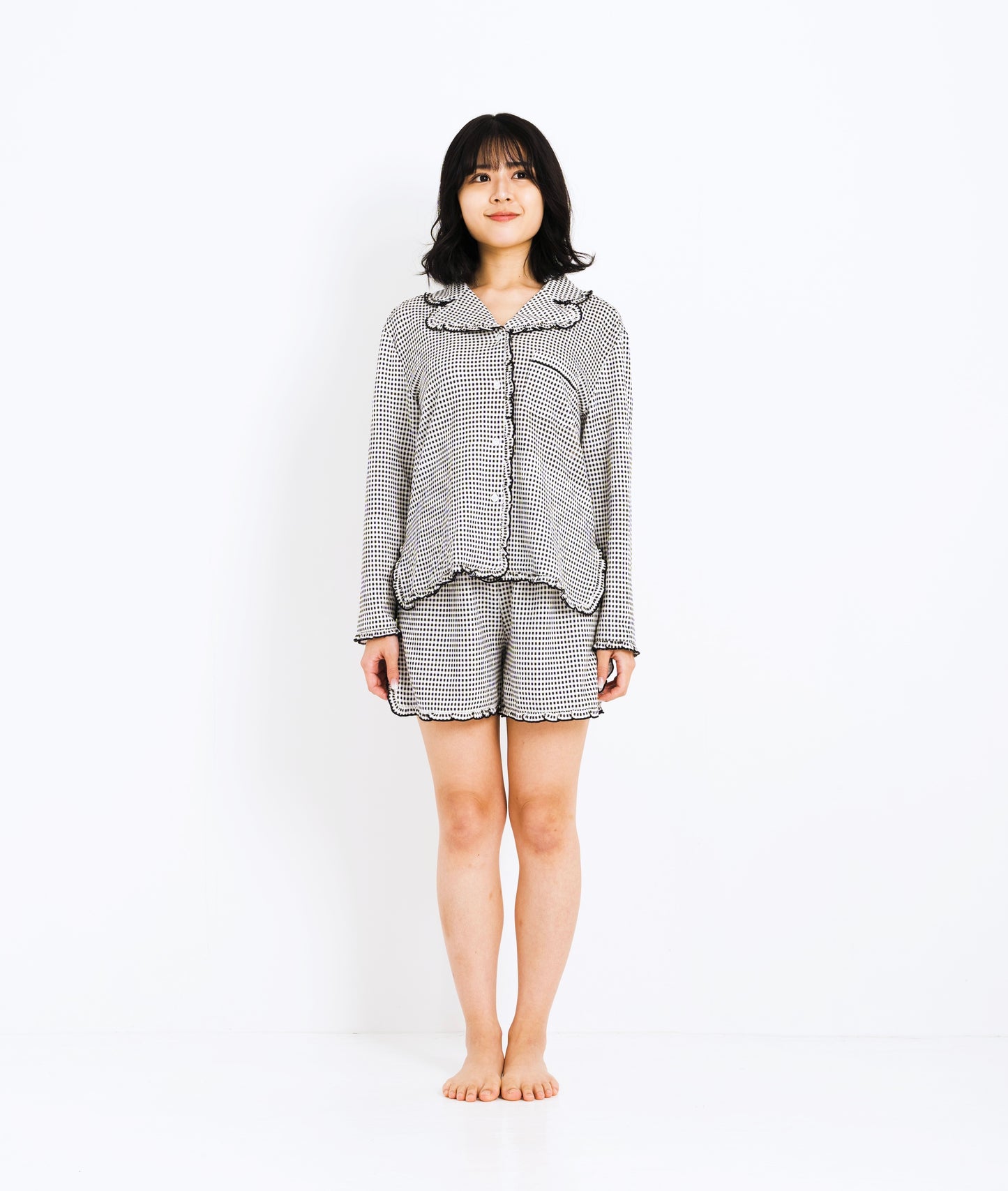 チェックシャツ(Black)