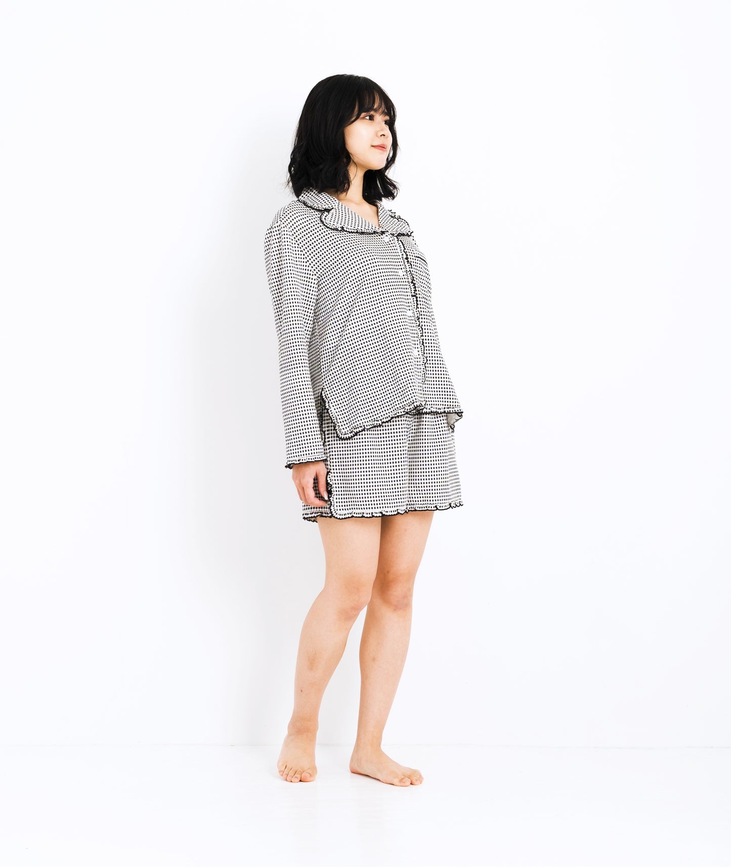 チェックシャツ(Black)