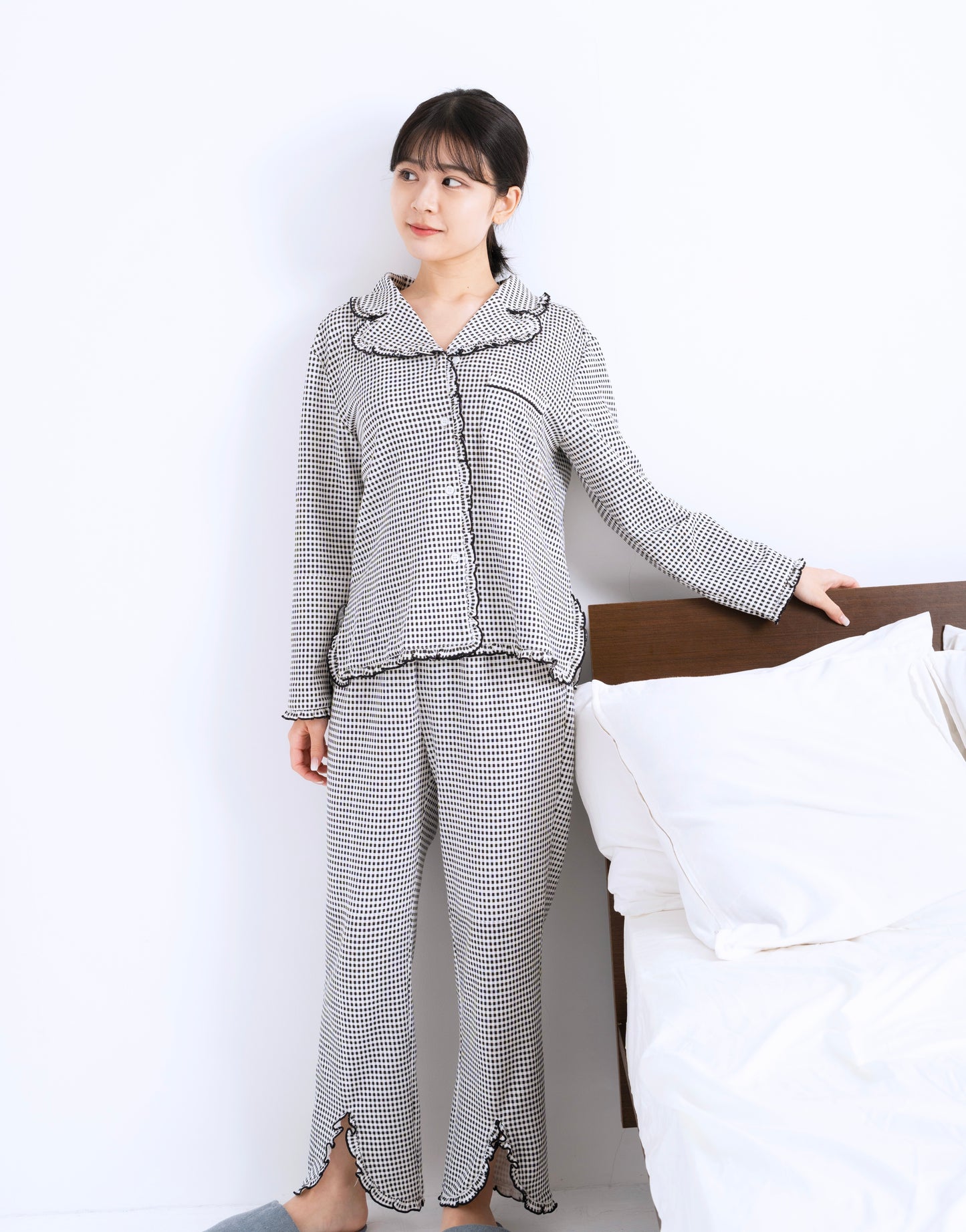 チェックシャツ(Black)